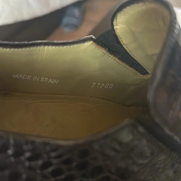 Mezlan Crocodile slip on shoes Size 12 - Picture 12 of 12